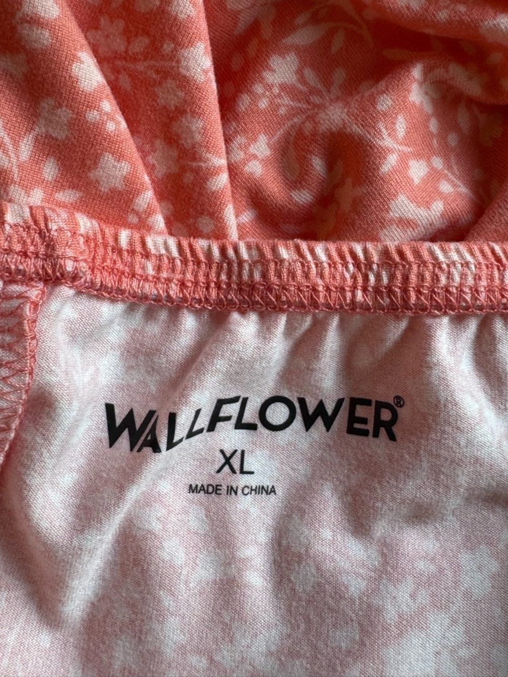Wallflower Floral Slip Dress in Coral Pink soft stretchy XL NWOT - Picture 8 of 9